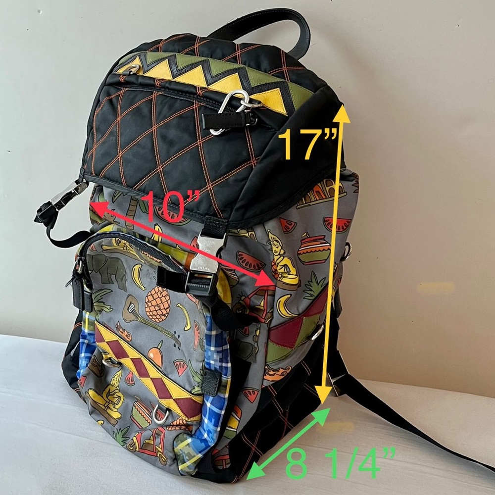 Prada Back Pack Quilted, Nylon, Spring 2017, Mult… - image 4